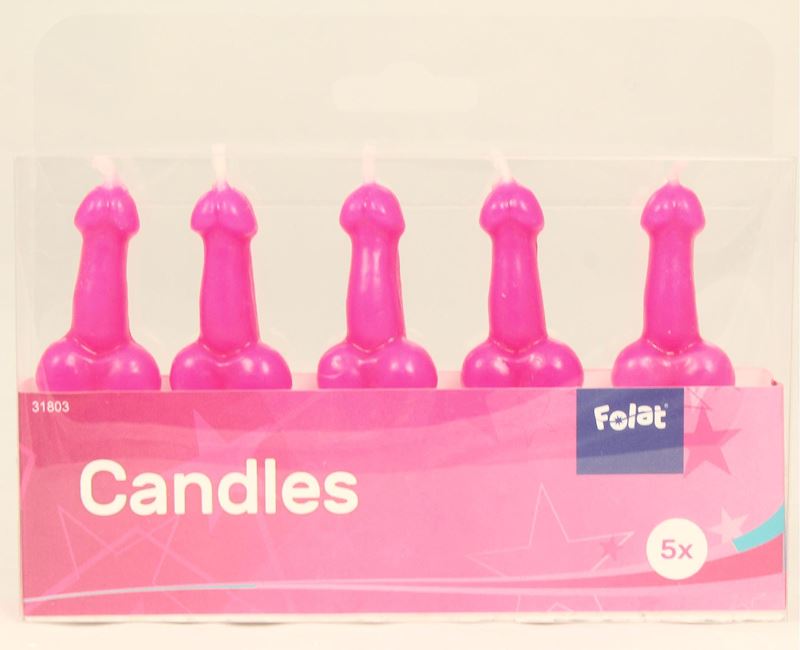 Set de bougies de pénis rose