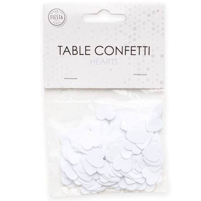 Confetti de table coeurs blancs 14 g