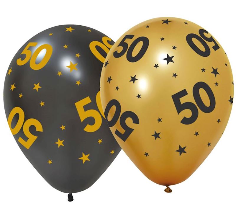 Ballons en caoutchouc 50 6 pcs, Golden Celebrations