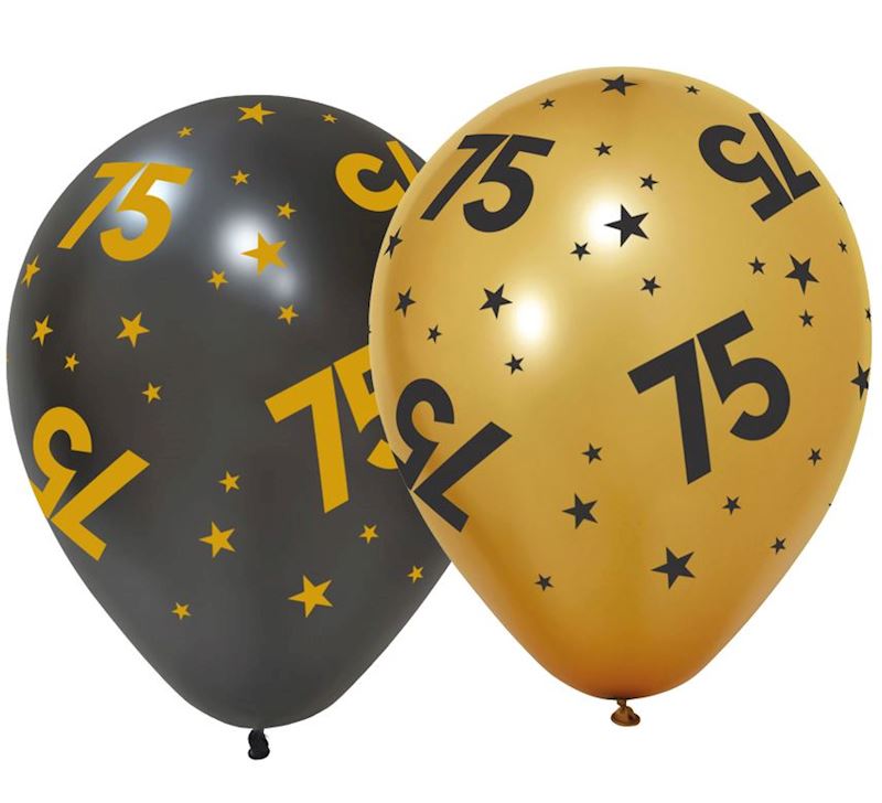 Ballons en caoutchouc 75 6 pcs, Golden Celebrations