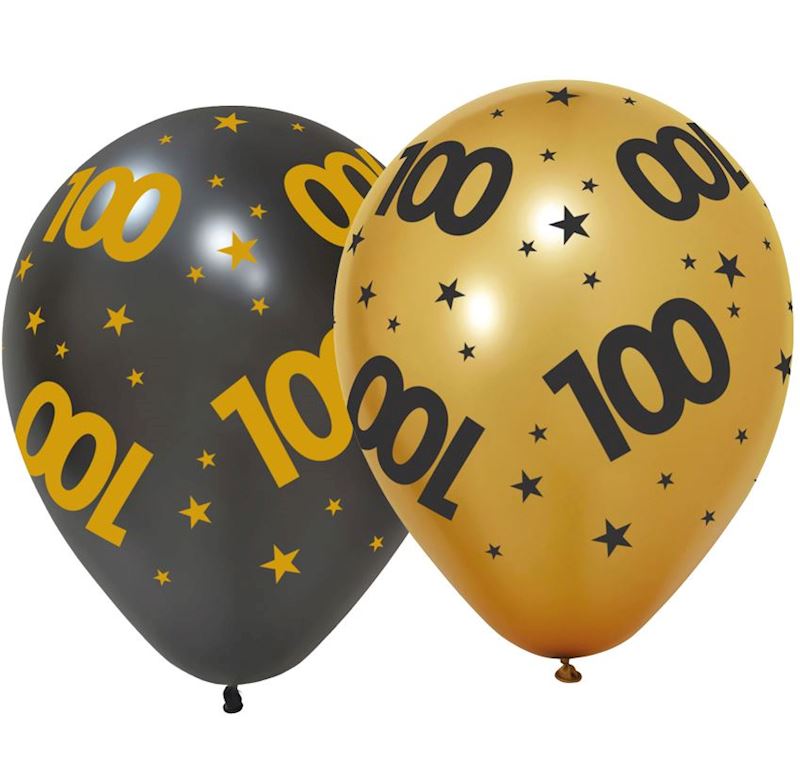 Ballons en caoutchouc 100 6 pcs, Golden Celebrations