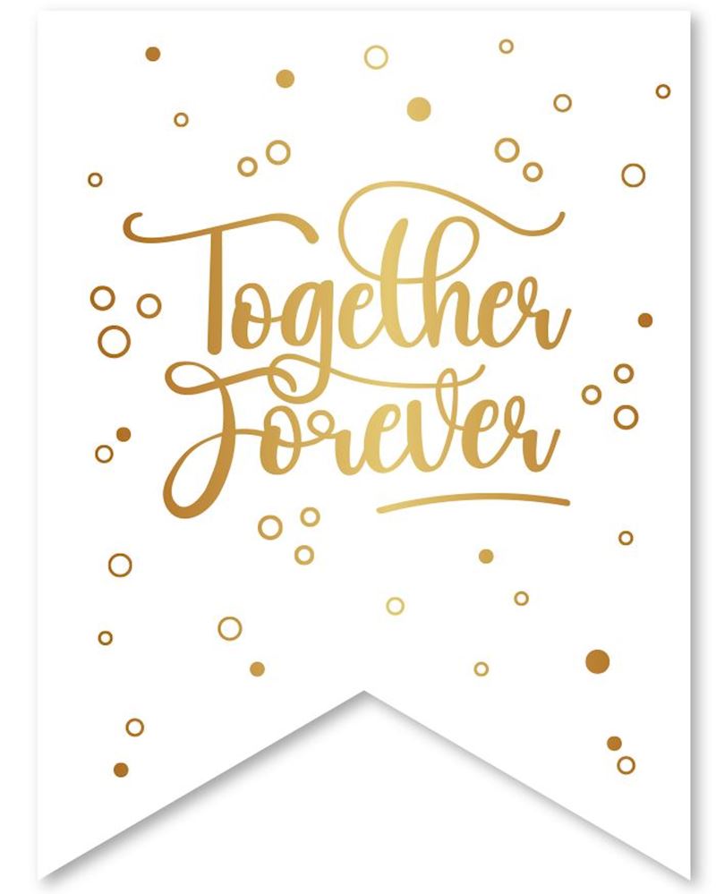 Guirlande de fanions Together Forever 6 m