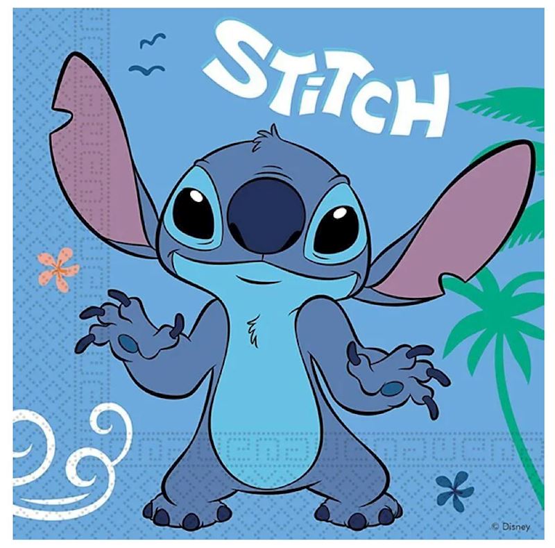 Serviettes Stich & Angel 33x33 cm, 20 pcs