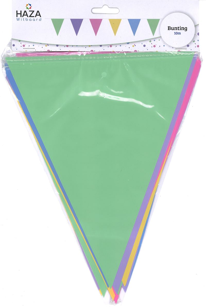 Chaîne de banerole pastel multicolore 10 m