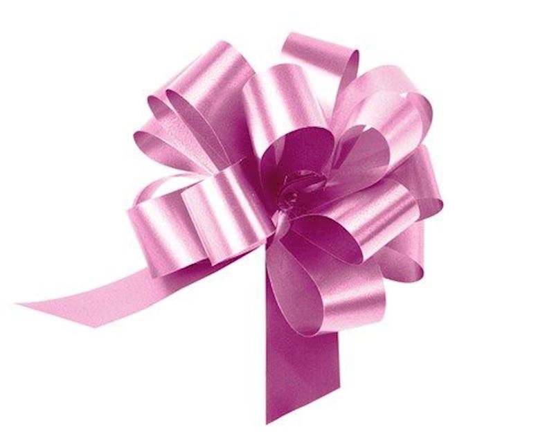 Noeud pour cadeaux, rosé, 15 cm