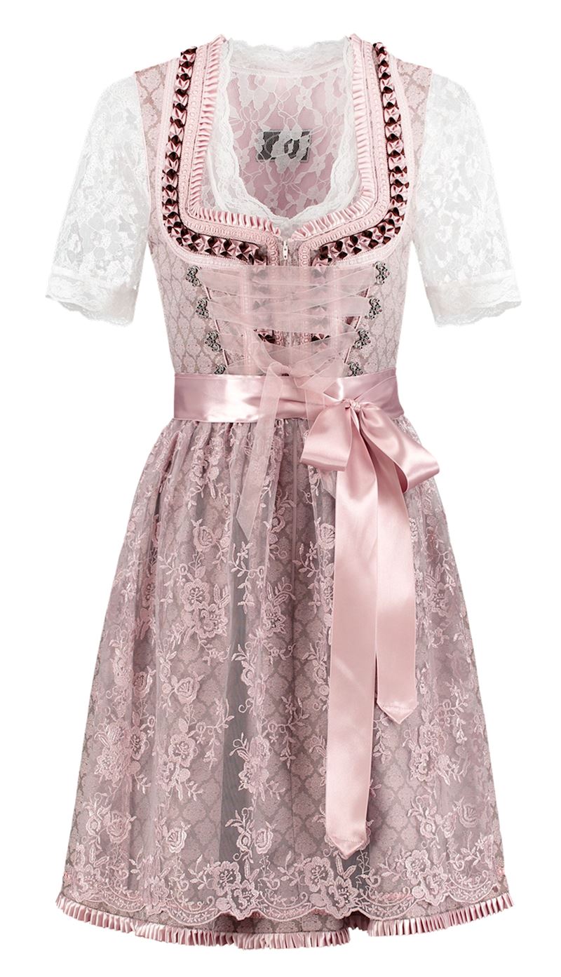 Costume tyrolien rose taupe taille 48
