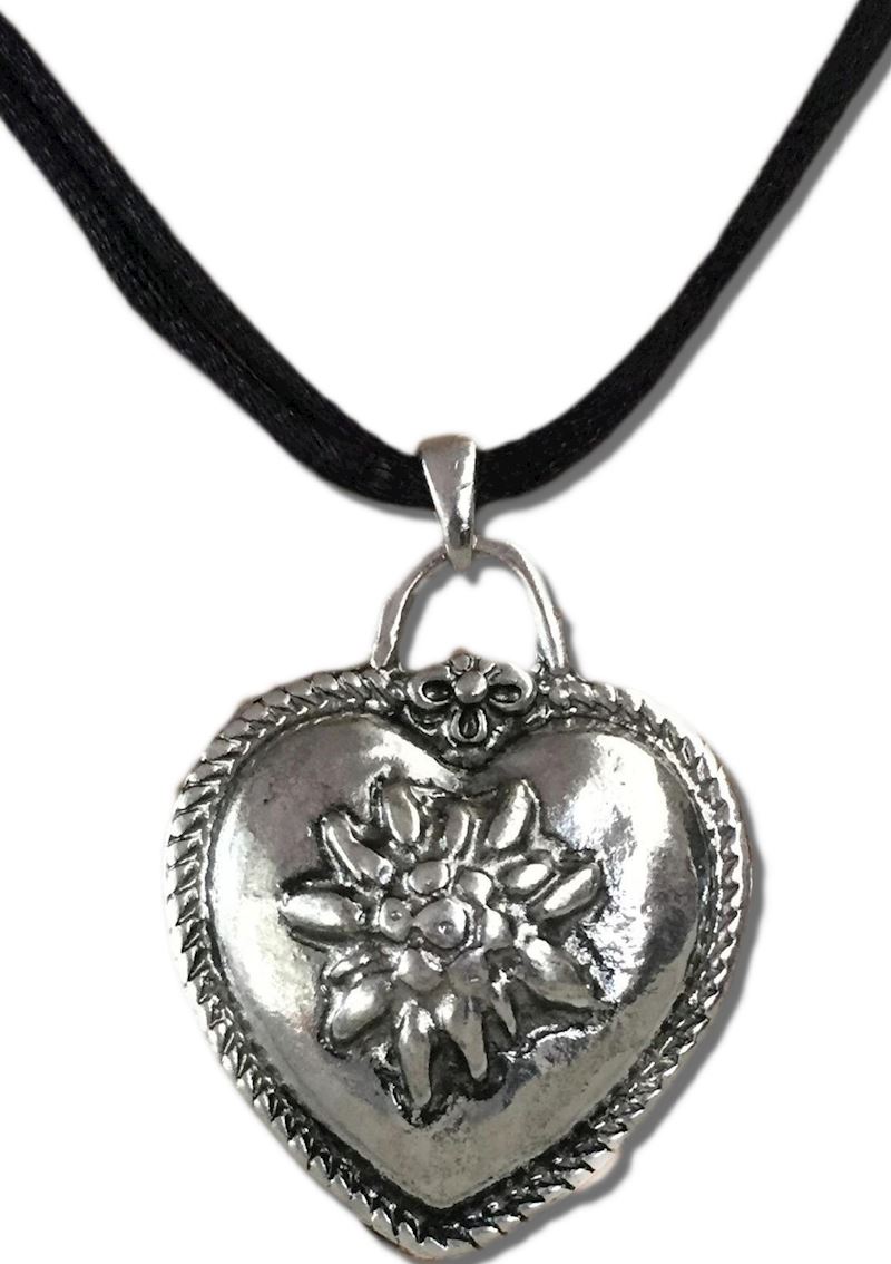Collier traditionnel coeur argent