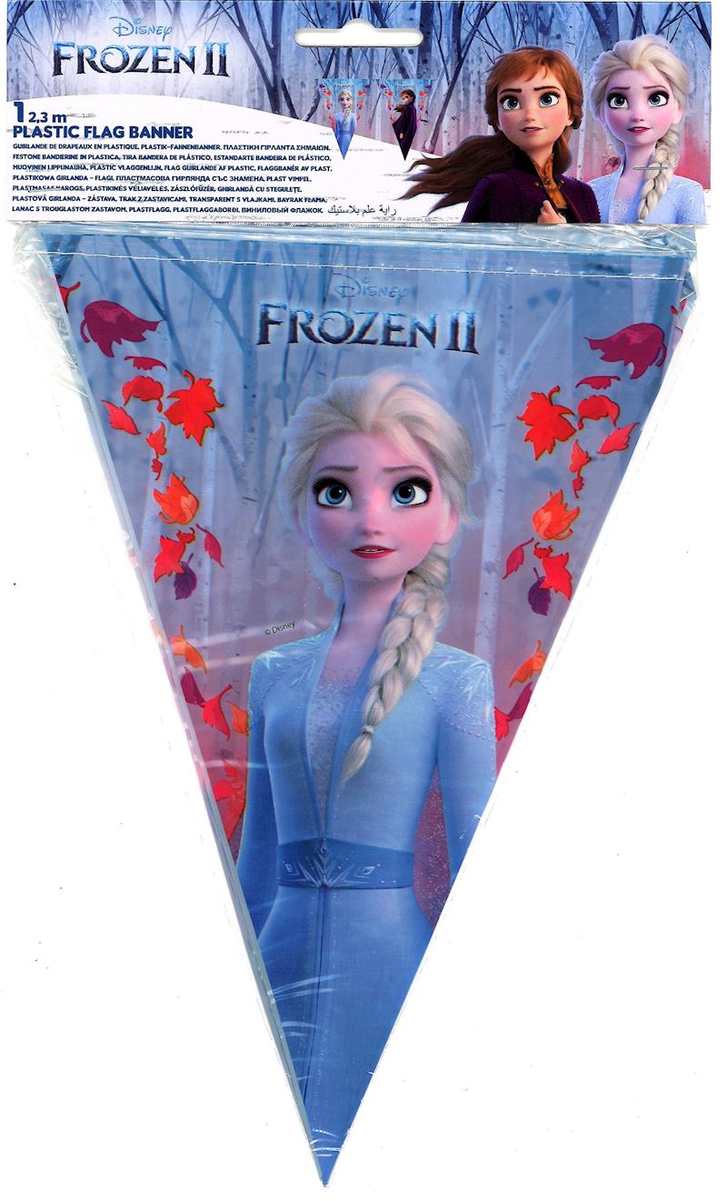 Wimpelkette Frozen 2 2.3m mit 9 Wimpeln, Karton