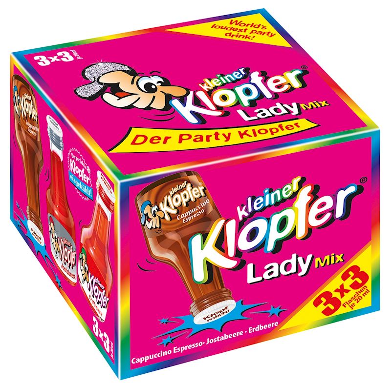 Kleiner Klopfer Lady Mix ass. 3 sortes à 20ml, 15-17% vol.