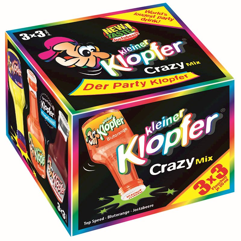 Kleiner Klopfer Crazy Mix ass. 3 sortes à 20ml, 15-17% vol.