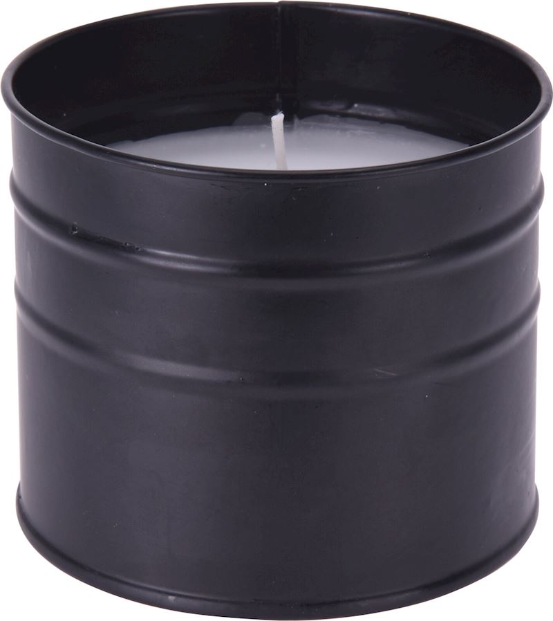 Zitronella Kerze im Topf schwarz 9 cm DM