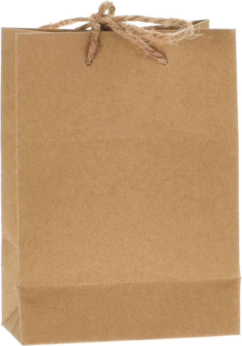 Geschenktasche Mini Papier braun 16x12x6 cm