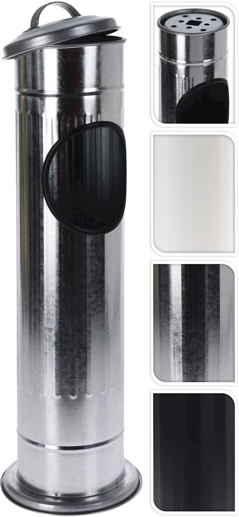 Aschenbecher 56.5x14.7cm 3 Farben schwarz,silber,weiss