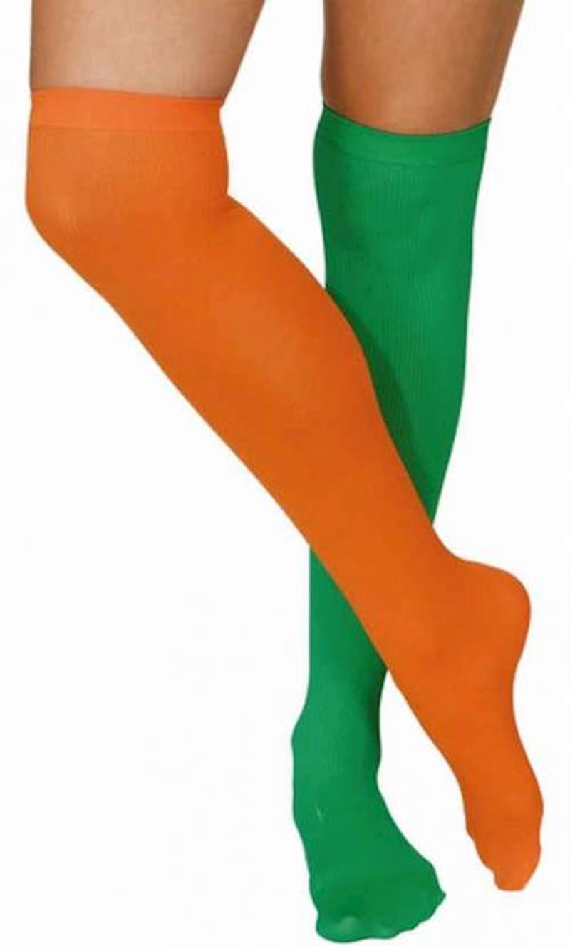 Chaussettes vert/orange taille S (pour enfants)