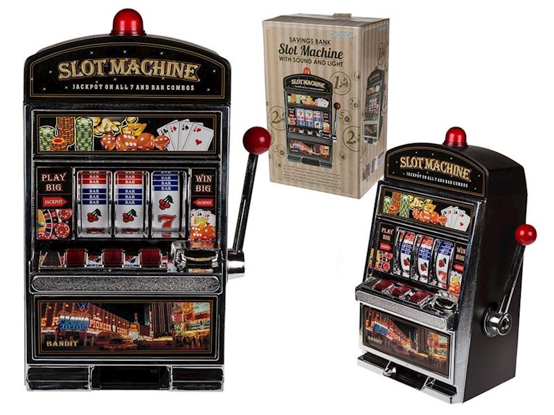 Spardose Spielautomat mit Klingel & LED 37.5x20cm