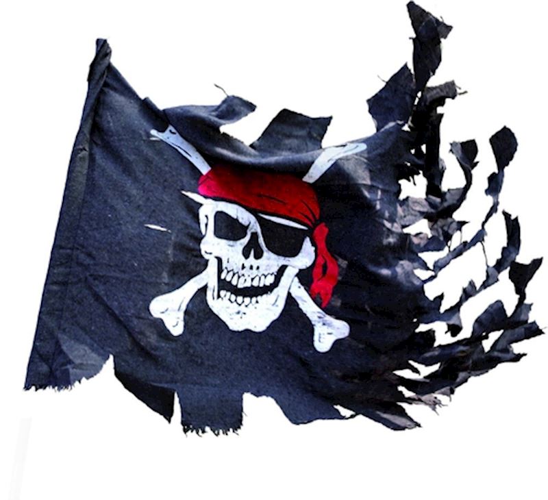 Piratenflagge 70x100cm zerrissen