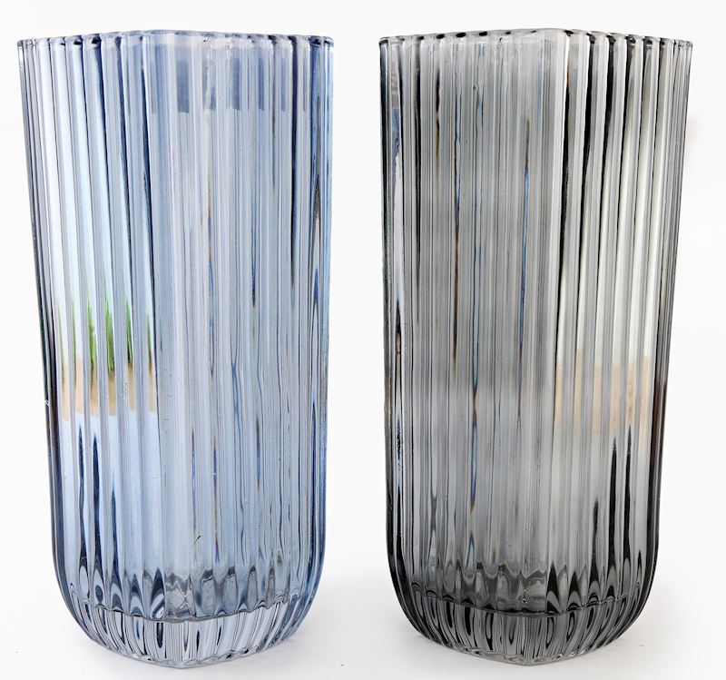 Vase aus Glas 29cm 2 Farben sort.