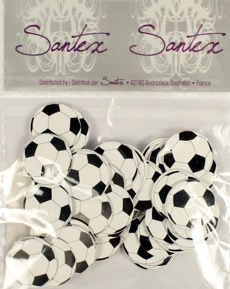 Confettis pour table foot blanc, sache de 50 pièces, 2cm