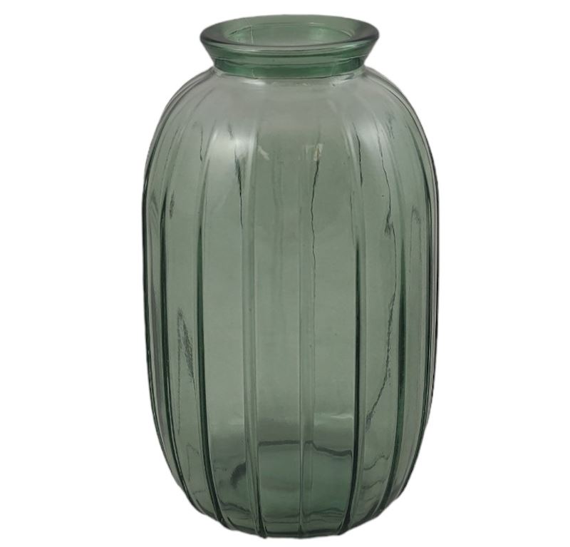 Vase en verre vert 7x12x7cm 8x25x8cm